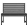 Garden Bench Grey 109 cm Solid Wood Pine - Perfect for Outdoors