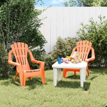 Stylish Orange Garden Chairs for Kids - 2 Pack