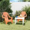 Garden Chairs 2 pcs for Children Orange 37x34x44cm PP Wooden Look Colour orange Quantity in Package 2 