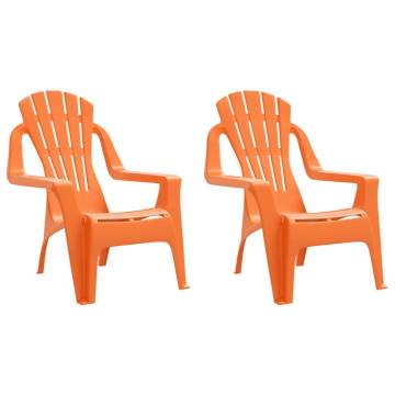 Stylish Orange Garden Chairs for Kids - 2 Pack