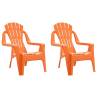 Stylish Orange Garden Chairs for Kids - 2 Pack