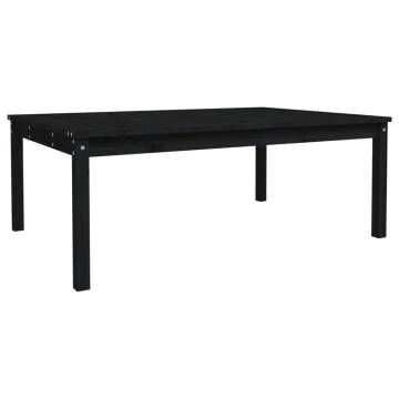 Elegant Black Garden Table - Solid Pine Wood | HipoMarket