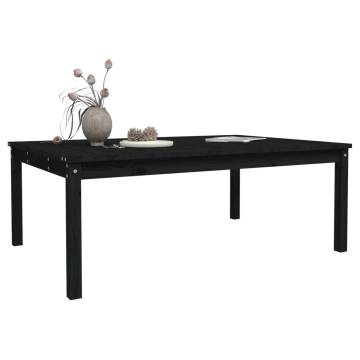 Elegant Black Garden Table - Solid Pine Wood | HipoMarket