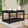 Garden Table Black 82.5x50.5 cm - Solid Pine Wood