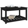 Garden Table Black 82.5x50.5 cm - Solid Pine Wood