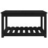 Garden Table Black 82.5x50.5 cm - Solid Pine Wood