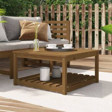 Elegant Honey Brown Garden Table - Solid Pine Wood 82.5x82.5cm