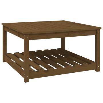 Elegant Honey Brown Garden Table - Solid Pine Wood 82.5x82.5cm