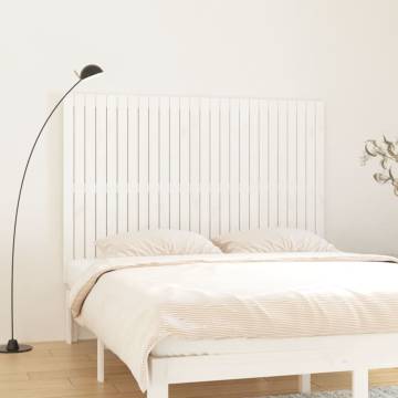 Elegant Wall Headboard - White Solid Pine 166x3x110 cm