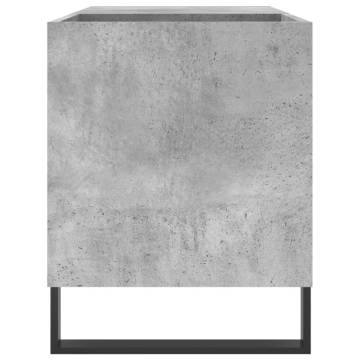 Stylish Concrete Grey Record Cabinet - Durable & Spacious | Hipomarket