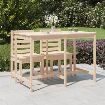 Garden Table 159.5x82.5 cm Solid Wood Pine - Stylish Outdoor Dining