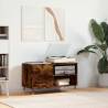 Stylish Record Cabinet in Smoked Oak - Durable & Spacious