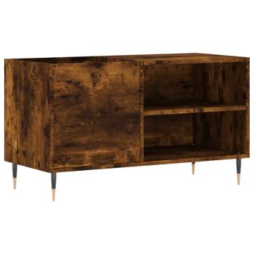 Stylish Record Cabinet in Smoked Oak - Durable & Spacious