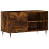 Stylish Record Cabinet in Smoked Oak - Durable & Spacious