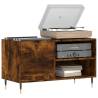 Stylish Record Cabinet in Smoked Oak - Durable & Spacious