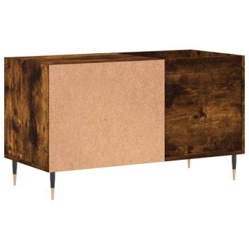 Stylish Record Cabinet in Smoked Oak - Durable & Spacious