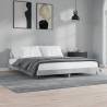 Bed Frame Concrete Grey 140x200 cm Engineered Wood Colour concrete grey Size 140 x 200 cm 