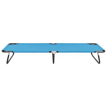 Folding Sun Lounger Steel Turquoise Blue - Comfort & Convenience