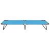 Folding Sun Lounger Steel Turquoise Blue - Comfort & Convenience