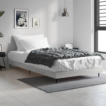 Bed Frame Grey Sonoma 90x200 cm Engineered Wood | HipoMarket