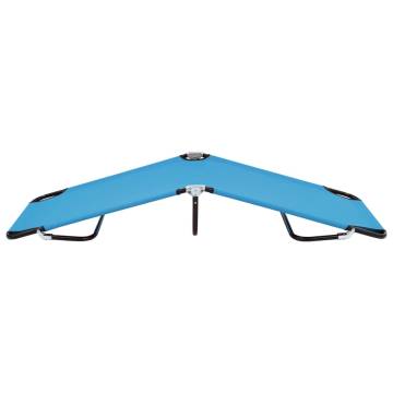 Folding Sun Lounger Steel Turquoise Blue - Comfort & Convenience