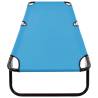 Folding Sun Lounger Steel Turquoise Blue - Comfort & Convenience