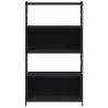 Bookshelf Black 80x30x145.5 cm - Durable Engineered Wood & Iron