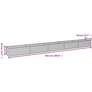 Garden Raised Bed 482x50x36 cm Corten Steel - Durable & Stylish