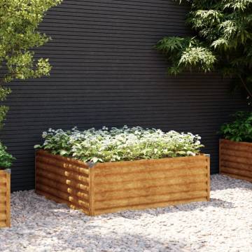 Garden Raised Bed 100x100x36 cm Corten Steel - Durable & Stylish