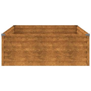 Garden Raised Bed 100x100x36 cm Corten Steel - Durable & Stylish