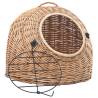 Natural Willow Cat Transporter 50x42x40 cm - Safe & Stylish