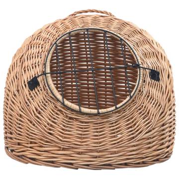 Natural Willow Cat Transporter 50x42x40 cm - Safe & Stylish