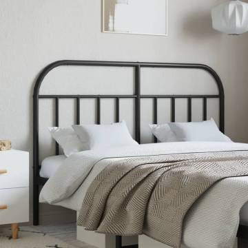 Stylish Black Metal Headboard - 150 cm | Hipo Market