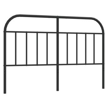 Stylish Black Metal Headboard - 150 cm | Hipo Market