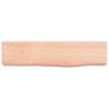 Light Brown Wall Shelf - Treated Solid Oak Wood (40x10x6 cm)