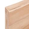 Light Brown Wall Shelf - Treated Solid Oak Wood (40x10x6 cm)