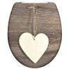 SCHÜTTE Duroplast Toilet Seat - Soft-Close WOOD HEART Design