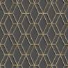 DUTCH WALLCOVERINGS Wallpaper Hexagonal Black and Gold