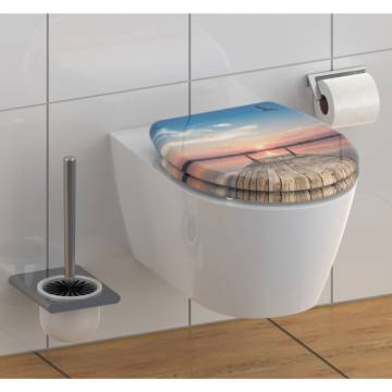 SCHÜTTE Soft-Close Quick Release Toilet Seat - SUNSET SKY