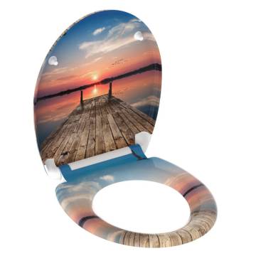 SCHÜTTE Soft-Close Quick Release Toilet Seat - SUNSET SKY