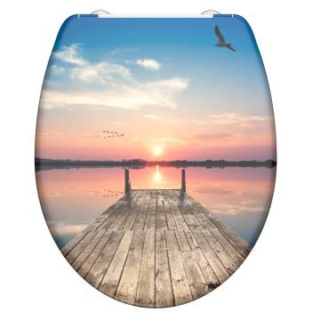 SCHÜTTE Soft-Close Quick Release Toilet Seat - SUNSET SKY