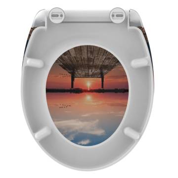 SCHÜTTE Soft-Close Quick Release Toilet Seat - SUNSET SKY