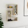 Wall Shelf 2 pcs Sonoma Oak 50x15x50 cm Engineered Wood Colour sonoma oak Quantity in Package 2 Number of Pieces 1 