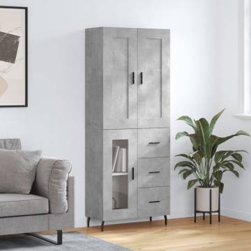 Highboard Concrete Grey - Stylish Storage Solution | HipoMarket