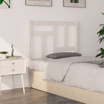 Stylish White Pine Bed Headboard - 80.5x4x100 cm