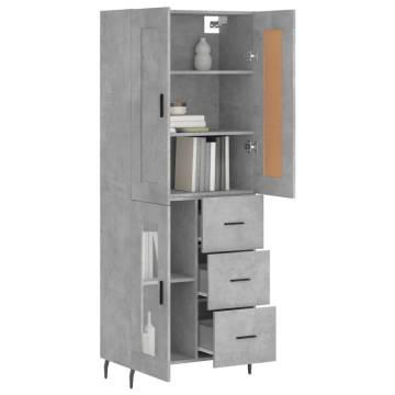 Highboard Concrete Grey - Stylish Storage Solution | HipoMarket