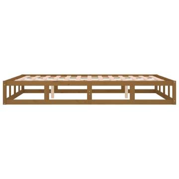 Honey Brown Solid Wood Bed Frame 120x200 cm | HipoMarket