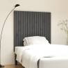 Wall Headboard Grey 108x3x110 cm Solid Wood Pine Colour grey Size 108 x 110 cm Quantity in Package 1 