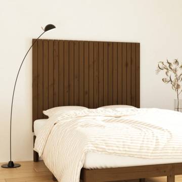 Honey Brown Wall Headboard - Solid Pine Wood 140x3x110 cm