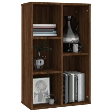 Brown Oak Book Cabinet/Sideboard - 50x25x80 cm